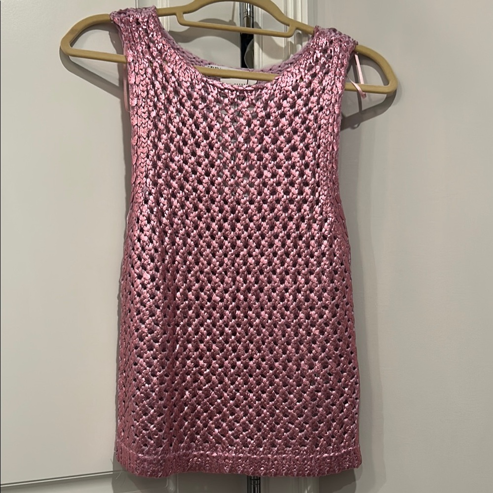 Zara Pink/purple Sleeveless Knit Top
